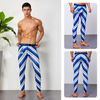 Men's Sports Tights Fashion Color Striped Yoga Workout Clothes Foreign Trade Men's Long Leggings Wholesale