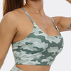  Hot Sale Women's Sport Yoga Seamless Workout Fitness Athletic Running Customize Green Gym Open Back Sport Bras