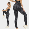 Women's Yoga Leggings Tie Dye Workout Custom Plus Size Tight Seamless High Waist Gym Quick-drying Legging 