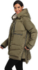 Women's Thickened Down Jacket Zipper Puffer Warm Jacket Winter Hooded Coat Waterproof Warm Long Puffer Green Jacket Parka 