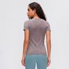 Customize Women's Short Sleeve Shirt Dry Cool Fitness Running Workout T-Shirts Outdoor Sportswear Lifestyle