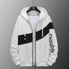 Custom Large 2021 Hot Sale New Sweater Trendy Sports Cardigan Stitching Jacket Hooded Loose Sportswear