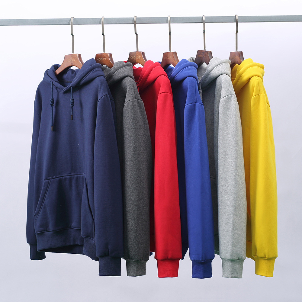 2021 New Fleece Hooded Cotton Sweater Custom Men's European Code Cross-border Fashion Brand Sports Hoodie Suit