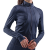 Customize Women's Sexy Fitness Active Sports Workout Zip Up Long Sleeve Athletic Yoga Thumb Hole Tops