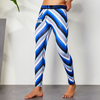 Men's Sports Tights Fashion Color Striped Yoga Workout Clothes Foreign Trade Men's Long Leggings Wholesale